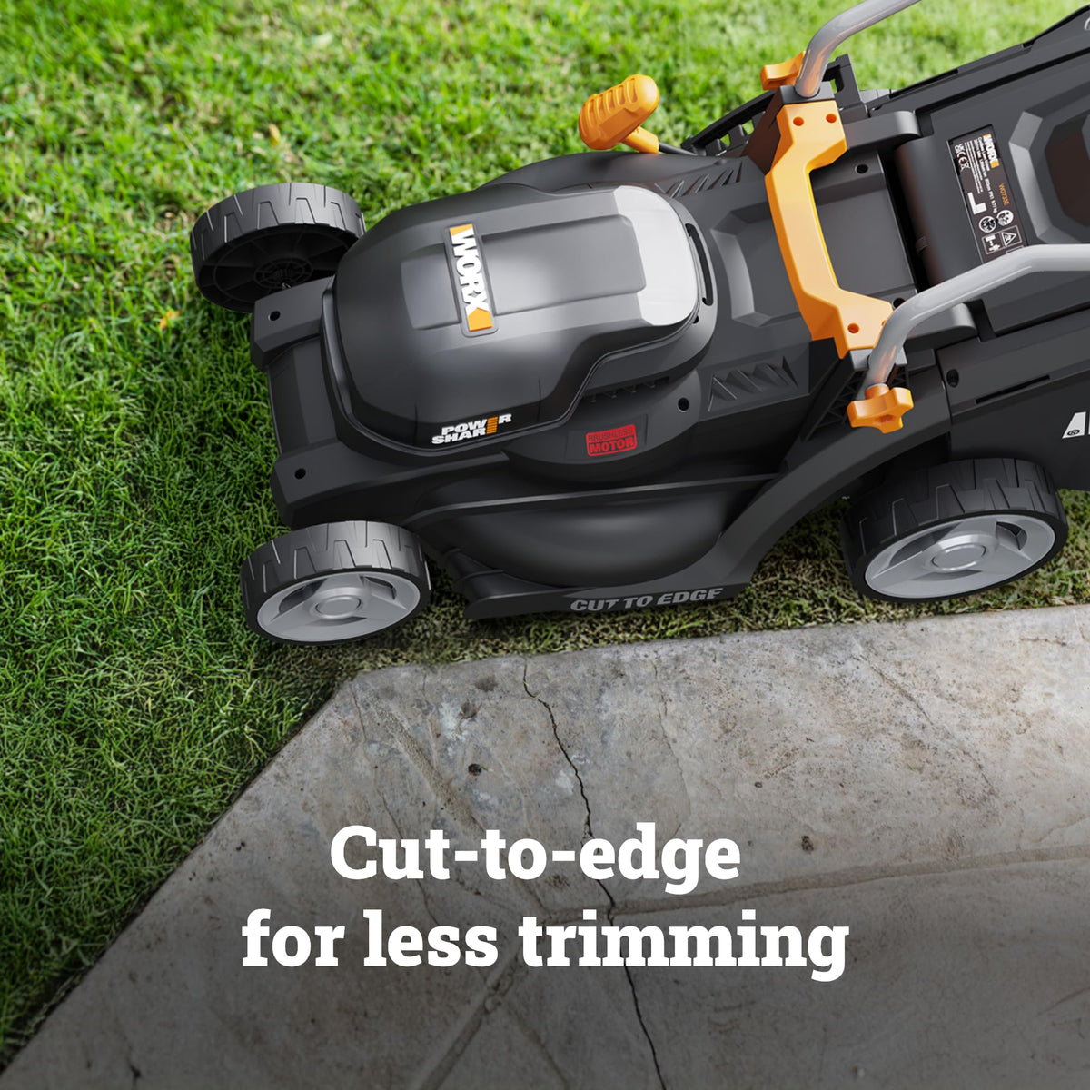 WORX Cordless Lawn Mower, 20V 14" 2-in-1 Grass Mower for Lawn Care, WG733.1