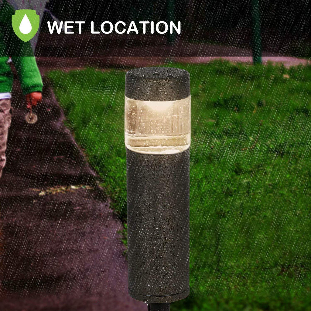 hykolity Low Voltage Landscape Lights, LED Outdoor Bollard Pathway Lights