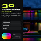 LIFX Permanent Outdoor Lights 50ft, 30-Zone Color, Matter/Apple Home, Black