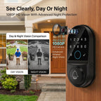 Smart Door Lock for Front Door: Long Lasting Battery Dual 2500mAh