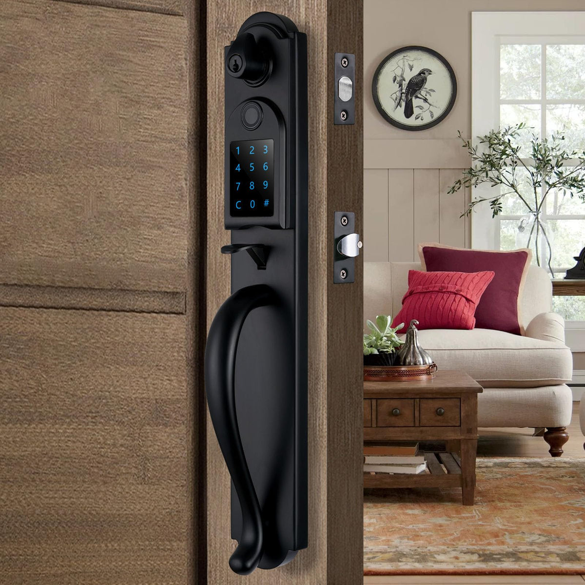 Smart Front Door Lock Set for Outside/Exterior Door, Right Hand