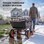 Etoolab Dump Garden Cart 900lb Capacity with 10-Inch Flat-Free Tires