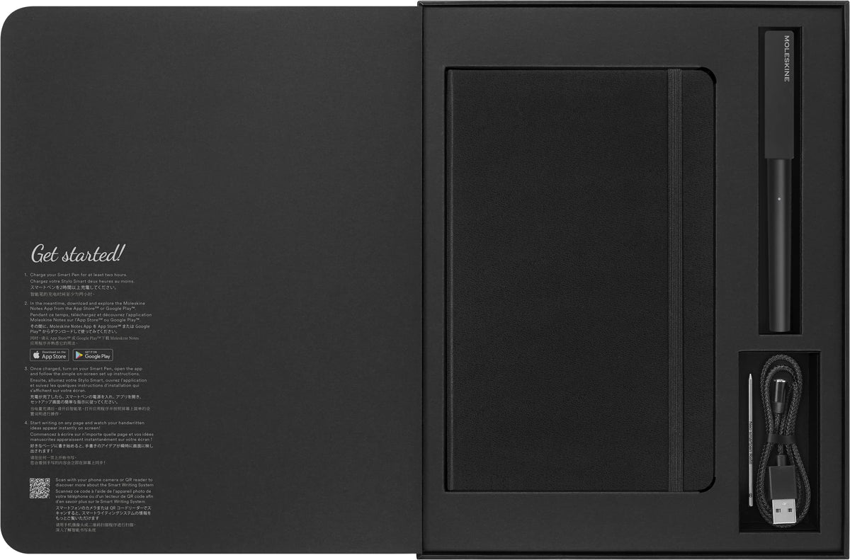 Moleskine Smart Writing Set Smart Notebook & New Smart Pen (2022) - Store Handwritten Notes Digitally, with Connected Notebook Notes App (Only Compatible Smart Notebooks)