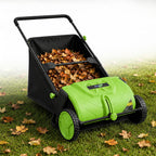 22-Inch Push Lawn Sweeper, Leaf & Grass Collector for Clippings, Wet Leaves
