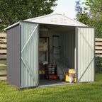 Patiowell 3x3 FT Outdoor Storage Shed, Metal Sheds, Black