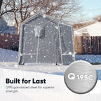 Quictent 6x8FT Small Storage Shelter Portable Shed With Roll-up Door&Vents