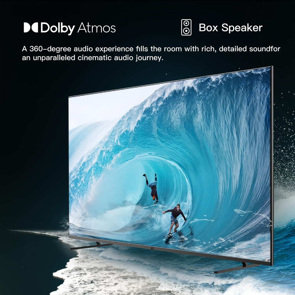 FPD 55-inch Smart TV Google TV 4K UHD with Google Play and Google Cast Built-in, HDR 10, Dolby Vision Dolby Atmos, MEMC, Voice Remote, Stream Live TV(Canvas-Series, CG55-C1, 2024 Model)