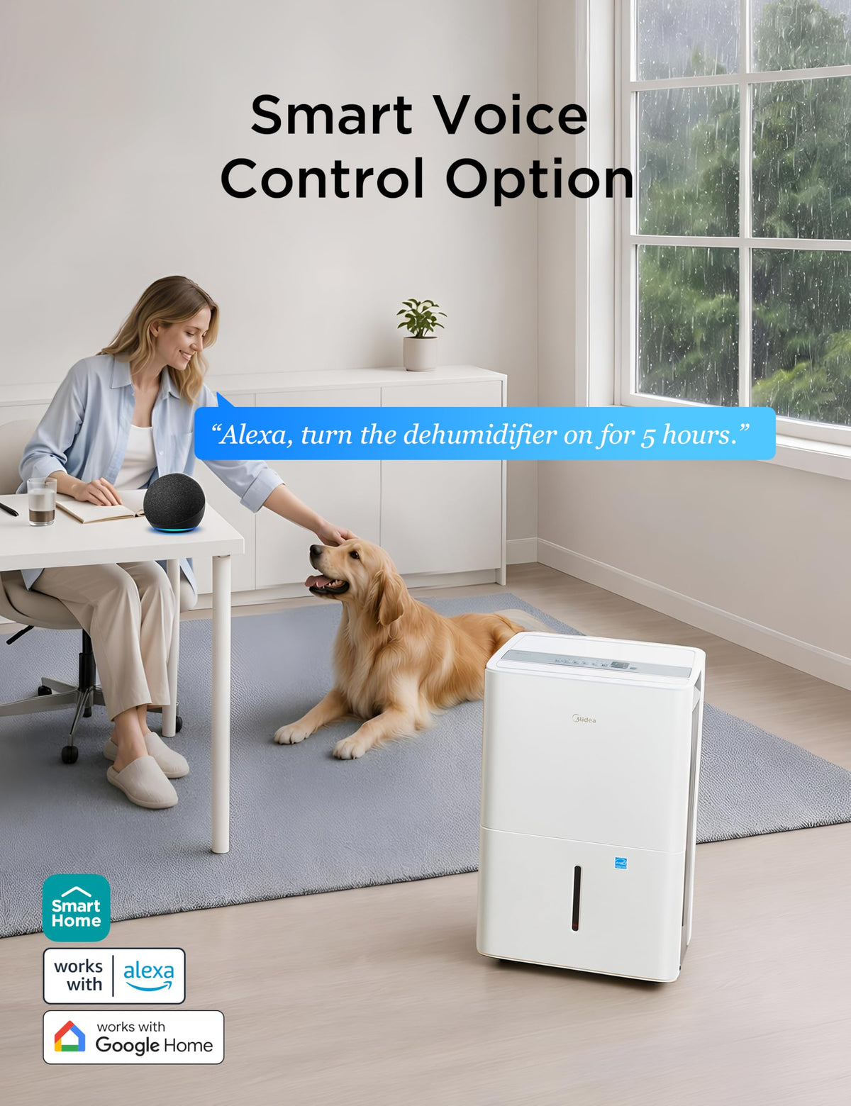 Midea 50 Pint Dehumidifier for Basement, 4,500 Sq. Ft, Energy star