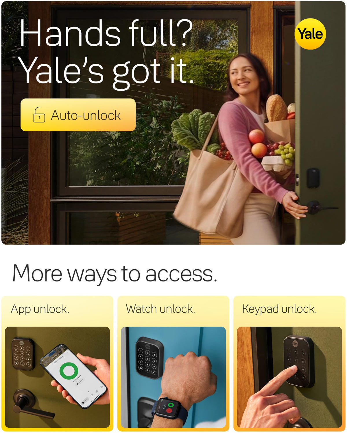 Yale WiFi Smart Lock Deadbolt with Keypad, Keyless Entry, Black Suede