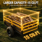 YELLOW JACKET ATV UTV Trailer 1500lbs Tow Behind Dump Cart
