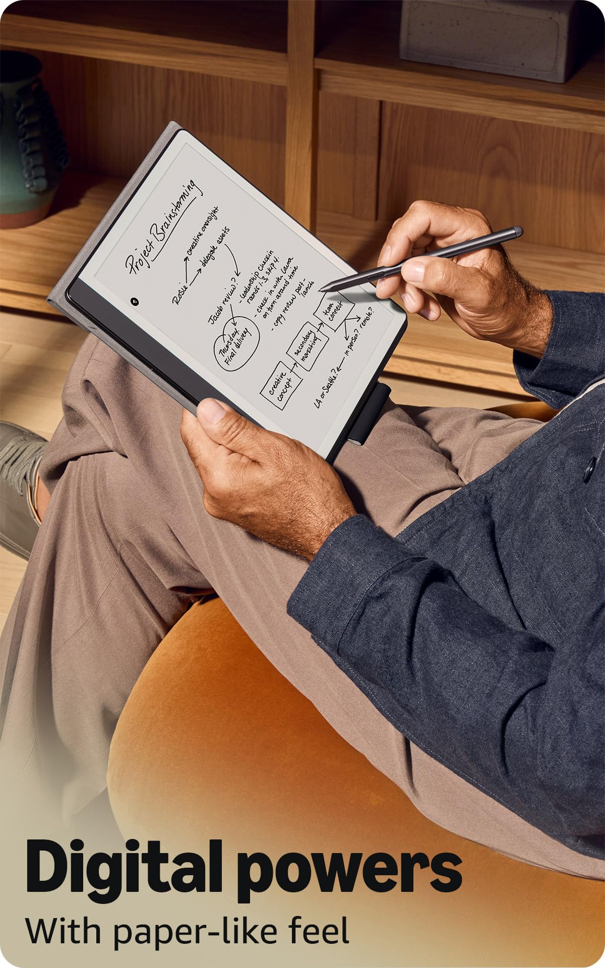 Amazon Kindle Scribe (16GB) - Your notes, documents and books, all in one place. With built-in AI notebook summarization. Includes Premium Pen - Tungsten