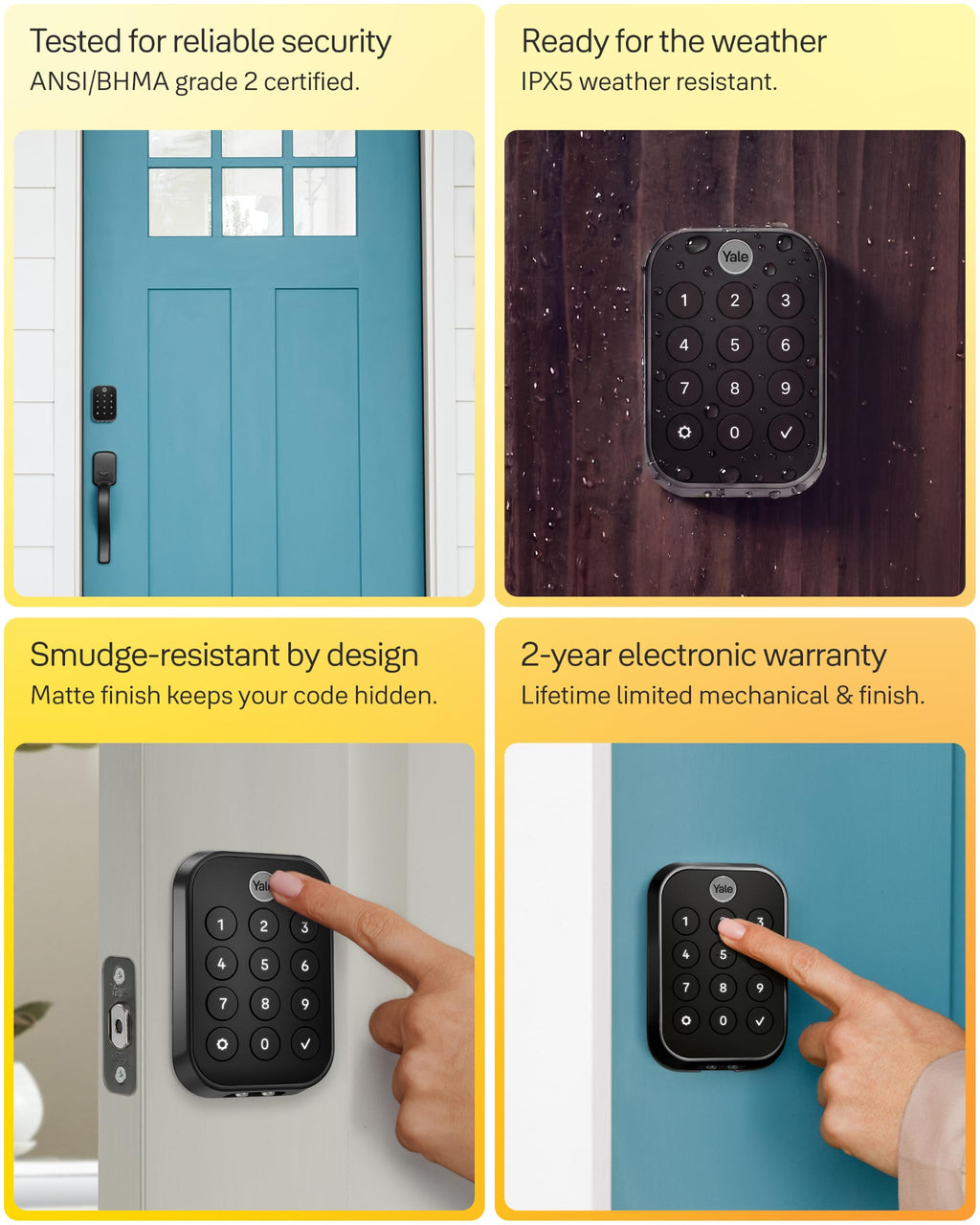 Yale Bluetooth Smart Lock Deadbolt with Keypad, Keyless Entry