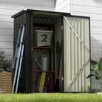 Patiowell 3x3 FT Outdoor Storage Shed, Metal Sheds, Black