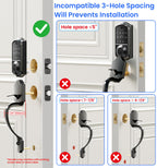 Veise VE017G-H Wi-Fi Smart Door Lock Deadbolt with Handle Set, Matte Black