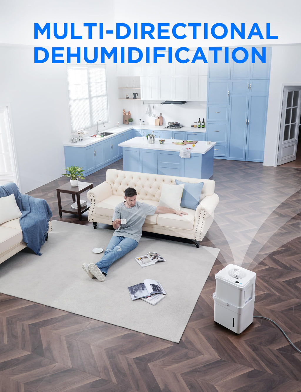 Midea Cube 50 Pint Dehumidifier with Pump, 4,500 Sq. Ft, Smart Control