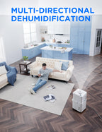 Midea Cube 50 Pint Dehumidifier with Pump, 4,500 Sq. Ft, Smart Control