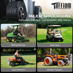 TUFFIOM 20x10.00-10 Lawn Mower Tires Set of 2, 4PR Turf Tire Lawn & Garden Tires, Compatible With Most Lawn & Garden Utility Vehicles, Tubeless