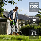 Greenworks 24V 12 in String Trimmer & 515 CFM Blower Combo, 3.0 Ah Battery