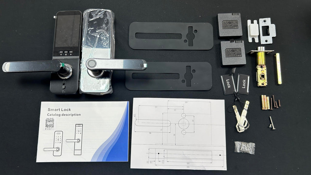 3D Face Recognition Smart Door Lock with HD Camera: Keyless Entry, Fingerprint, Passcode, IC Card, Key, Tuya App, Doorbell, Auto-Lock Deadbolt for Front Door, DIY Installation