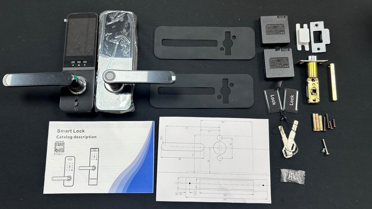 3D Face Recognition Smart Door Lock with HD Camera: Keyless Entry, Fingerprint, Passcode, IC Card, Key, Tuya App, Doorbell, Auto-Lock Deadbolt for Front Door, DIY Installation