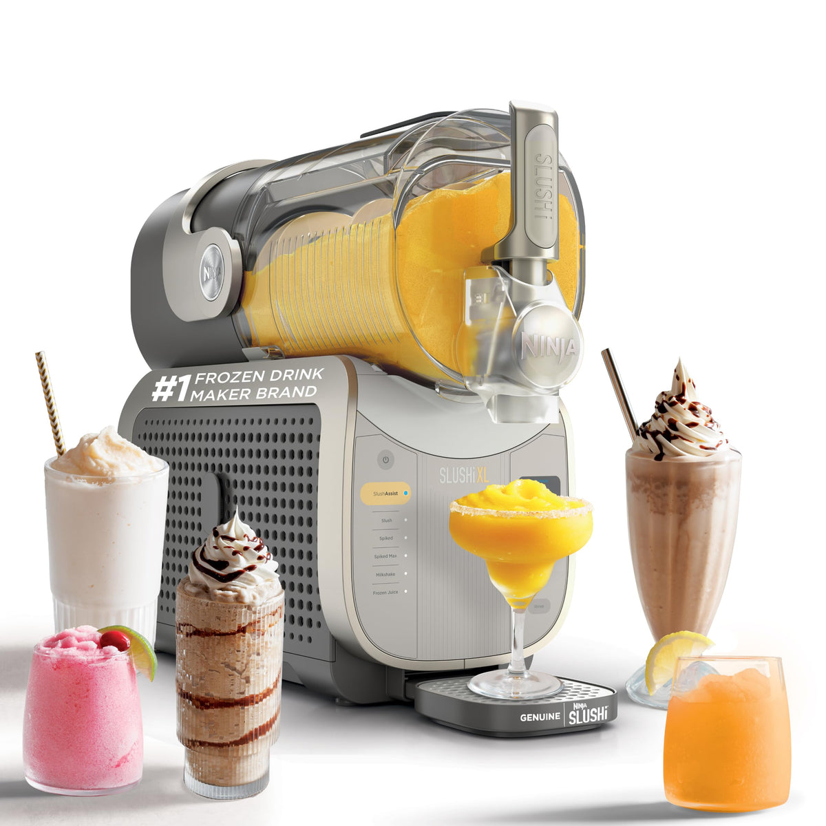 Ninja SLUSHi XL Smart Frozen Drink Maker, 10+ Servings, Crema, FS601BR