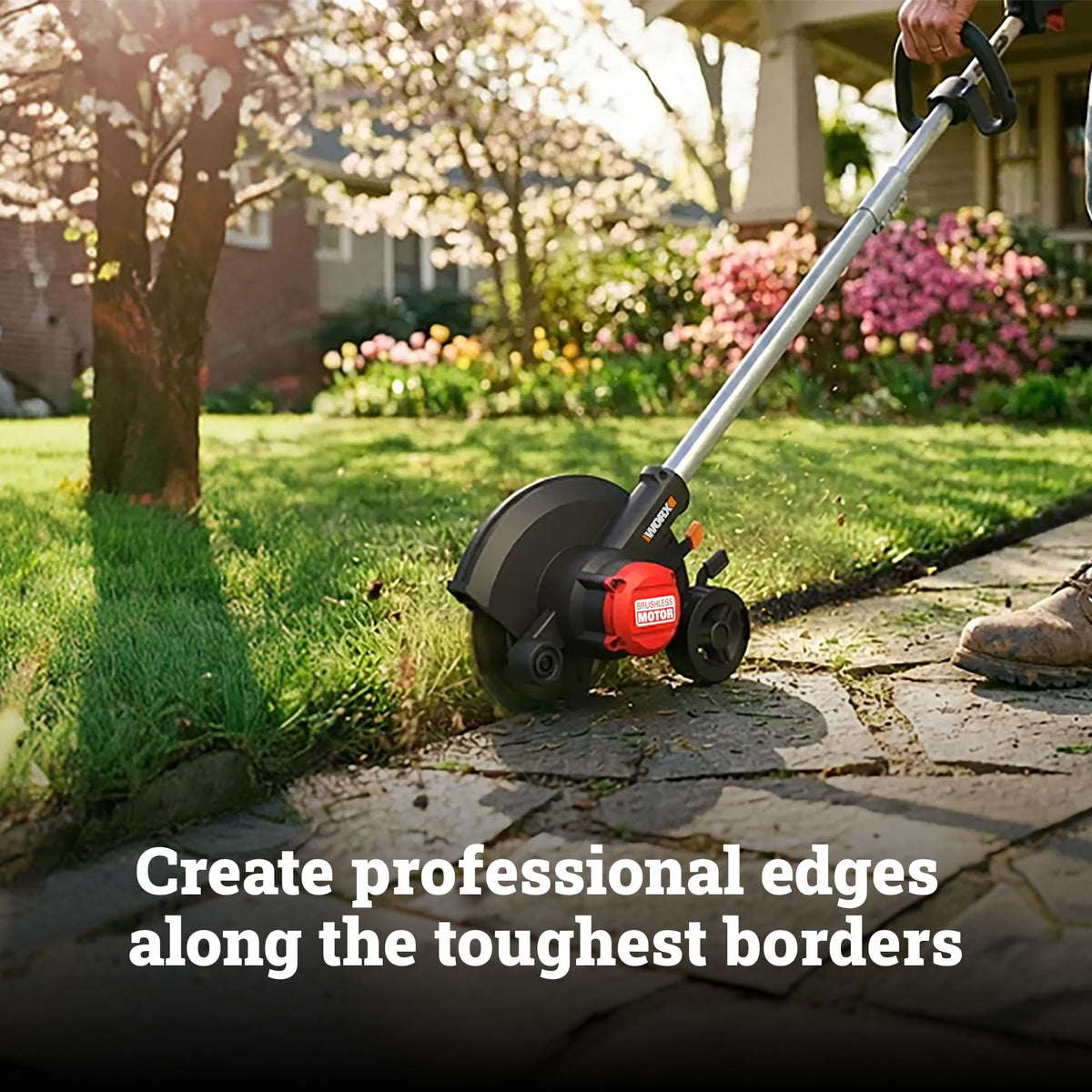 WORX Cordless Lawn Edger, 20V 7" Trencher for Lawn Border Tending, WG898.9
