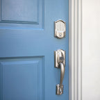 SCHLAGE Camelot Lower Half Entry Handleset, Georgian Knob, Satin Nickel