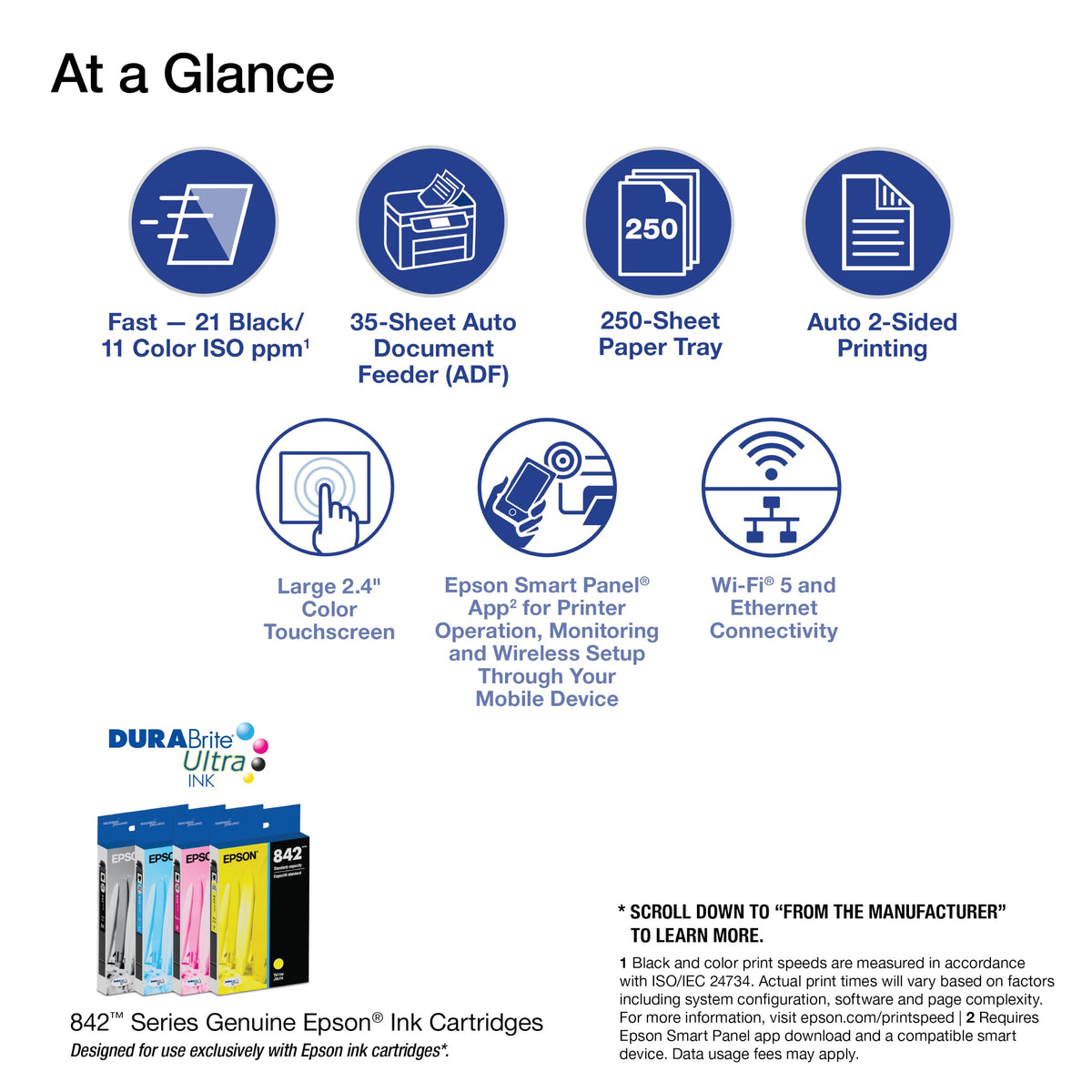 Epson Workforce Pro WF-3925 Wireless All-in-One Printer