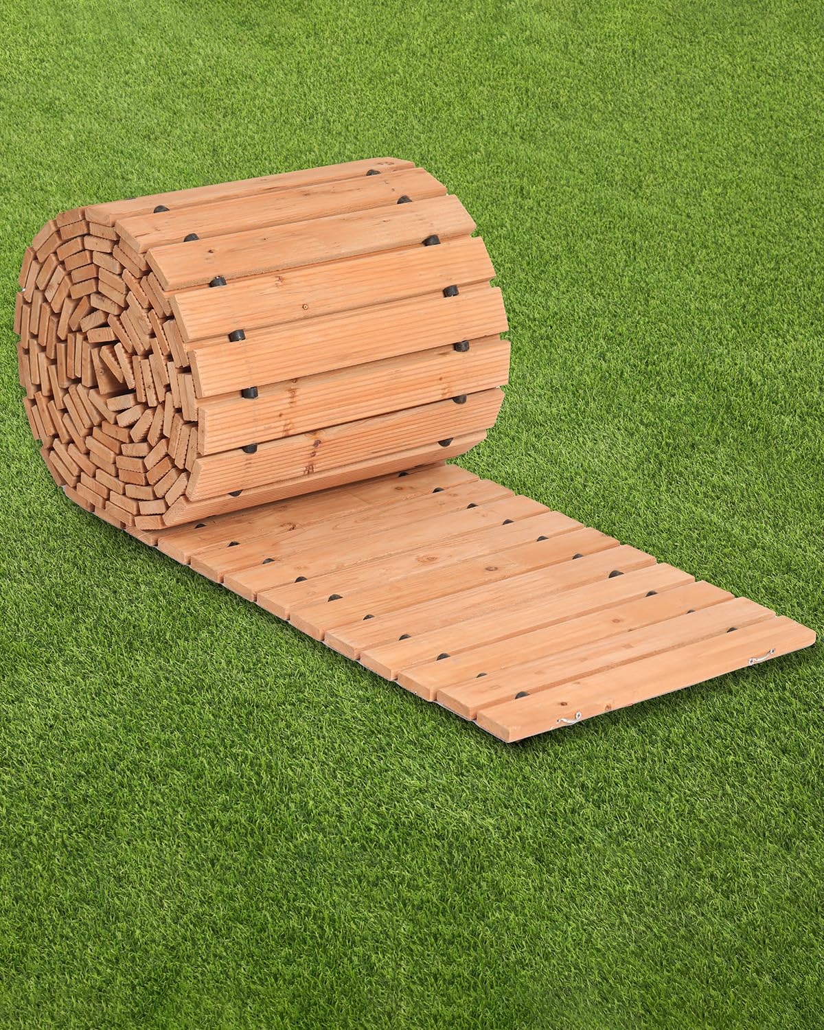 VEVOR Wooden Garden Pathway 24 ft x 17 in Roll-Out Cedar Outdoor Walkway