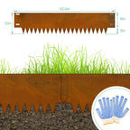Co rten Steel Landscape Edging 12 Inch, 6 Packs Pre-Rusted