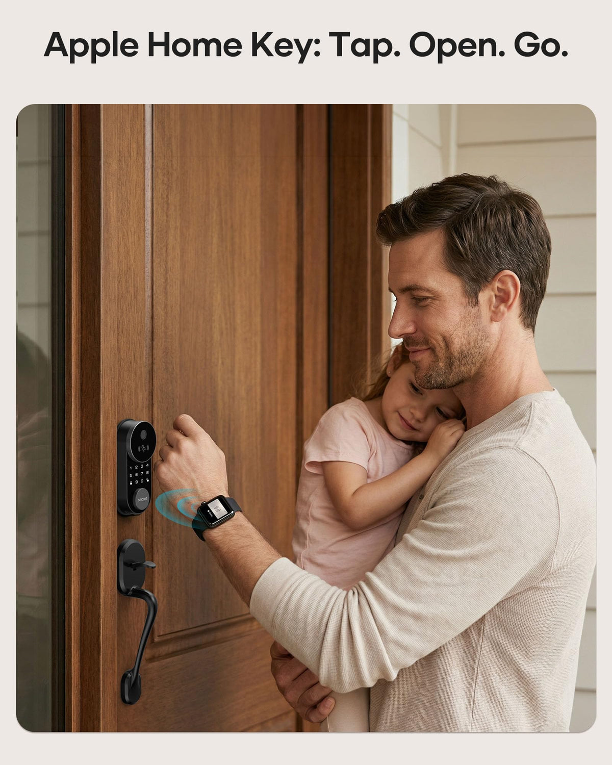 SMONET AH1 Apple Home Key Smart Lock Fingerprint WiFi Front Door Deadbolt