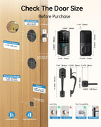 Built-in WiFi Smart Lock with Handle Set, Keyless Entry Front Door Lock Set