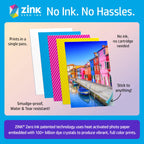 HP Sprocket 2x3 Instant Smartphone Photo Printer 75 Sheets Bundle - Bluetooth Portable Color Wireless Mobile Printer (Luna Pearl) Zink Sticky-Back Photos