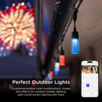 Enbrighten Modern Outdoor String Lights, 48ft, 24 Bulbs