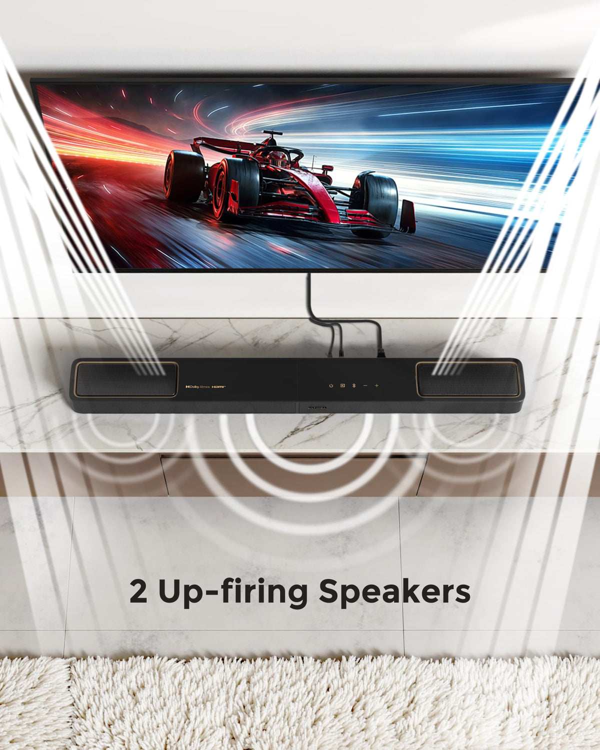 ULTIMEA 5.1.2ch Sound Bar with Dolby Atmos, Surround Sound System for TV