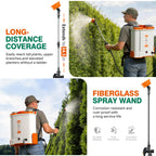 Battery Powered Backpack Sprayer 5.3 Gallon for Lawn, Garden, Yard
