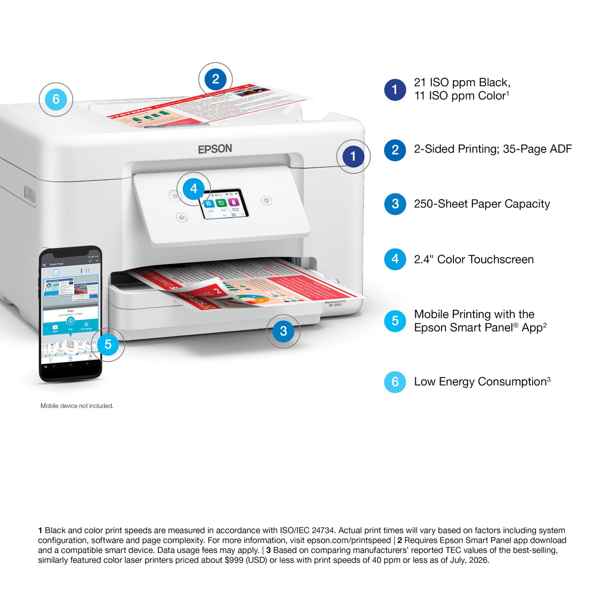 Epson Workforce Pro WF-3925 Wireless All-in-One Printer