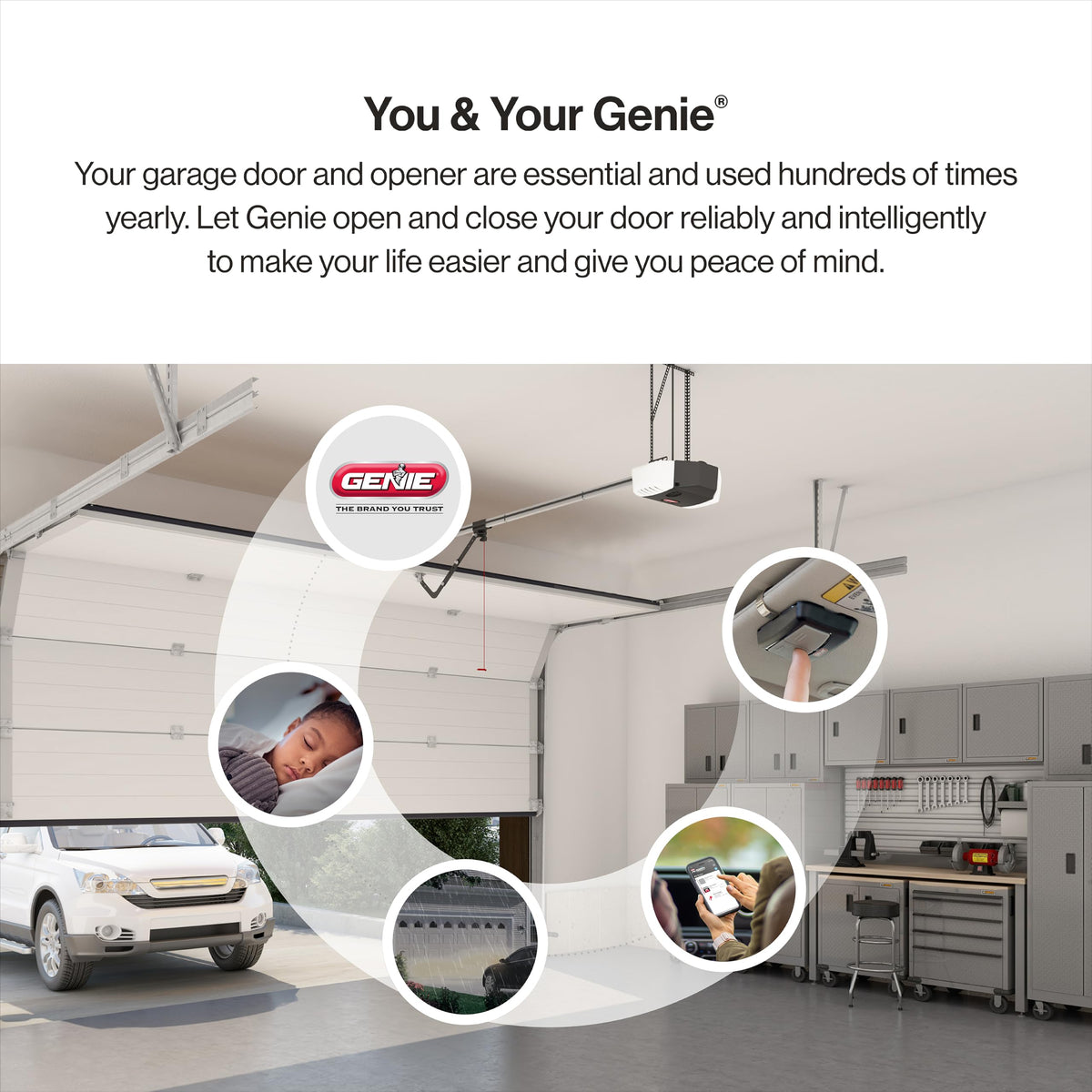 Genie StealthDrive Connect Smart Belt Drive Garage Door Opener, 7155-TKV
