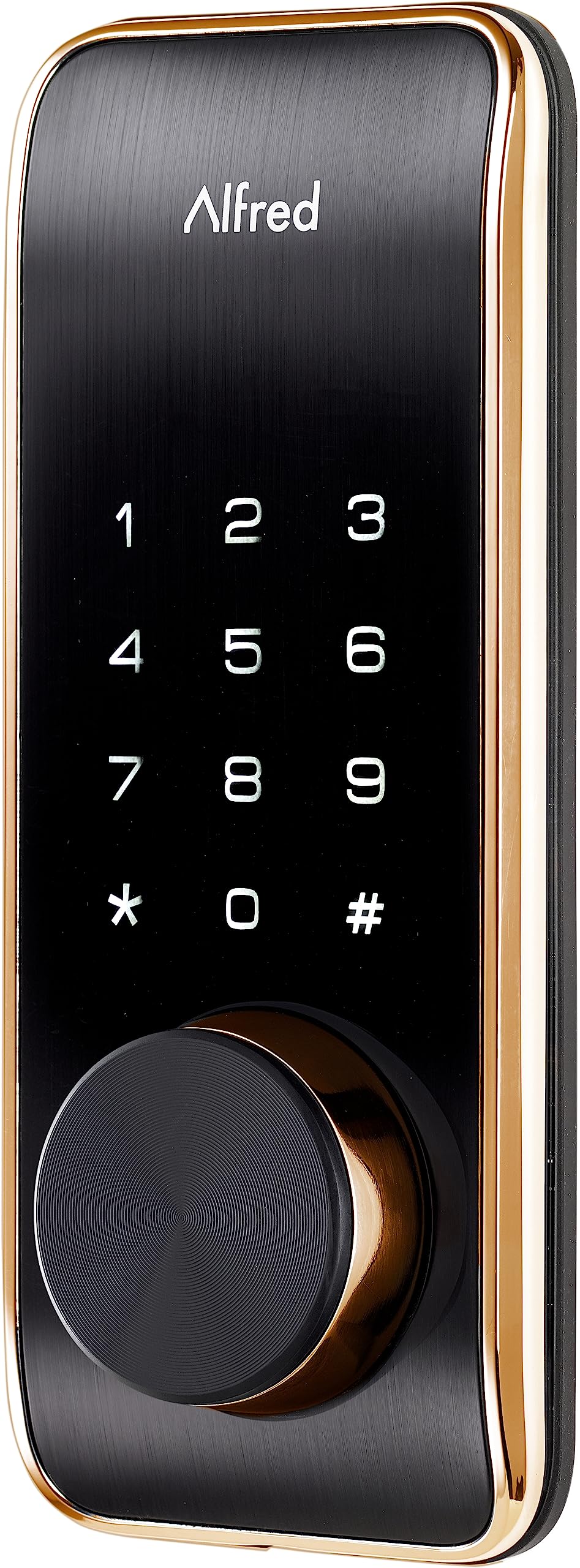 Alfred Touchscreen Keypad Pin + Key Entry Smart Door Lock Combo with Wi-Fi Connect Bridge & Key (DB2W-B-GL)