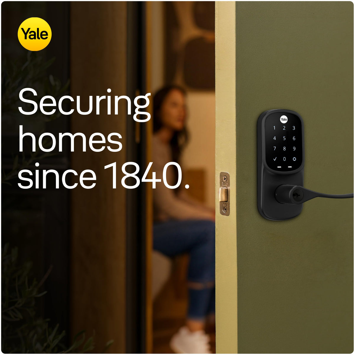 Yale Smart Lock Deadbolt with Google Matter, Keyless Entry, Matte Black