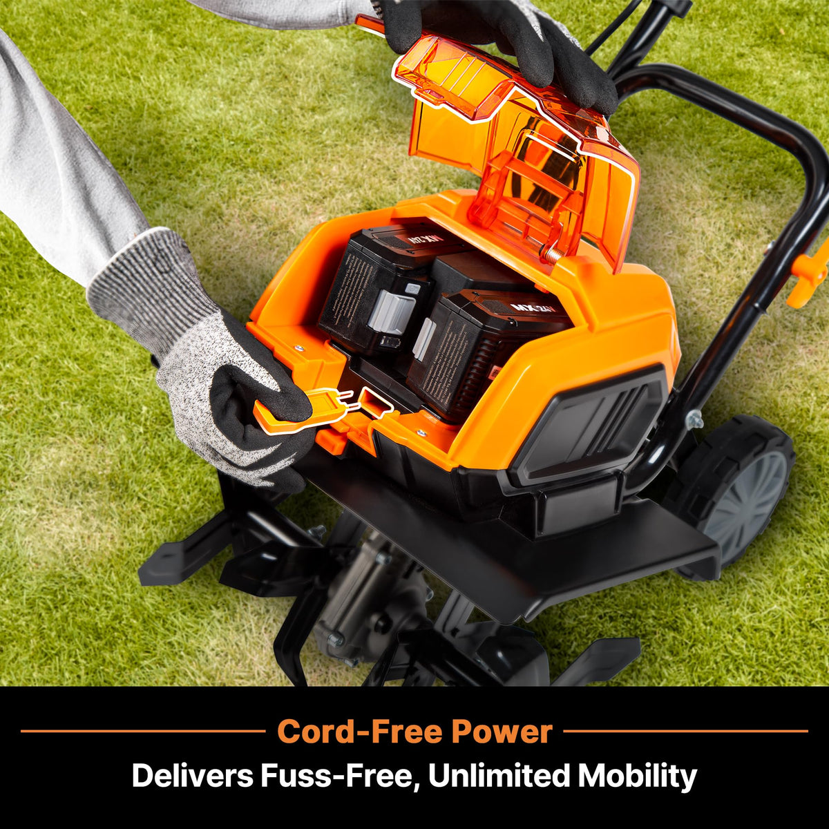 LawnMaster Brushless 48V MAX Cordless Tiller Cultivator, CLTE4814