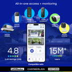 myQ Secure View™ 3-in-1 Smart Lock Deadbolt + myQ Chime + Extra Battery, Keyless Entry Lock, 2K HDR Doorbell Camera, Face, Fingerprint & PIN Access, App Control, Color Night Vision & Two-Way Audio