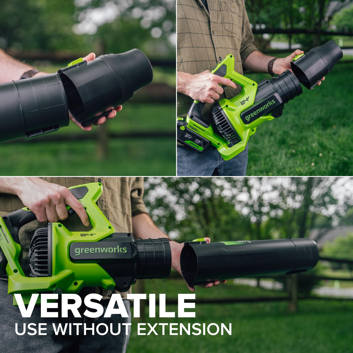 Greenworks 24V 12 in String Trimmer & 515 CFM Blower Combo, 3.0 Ah Battery