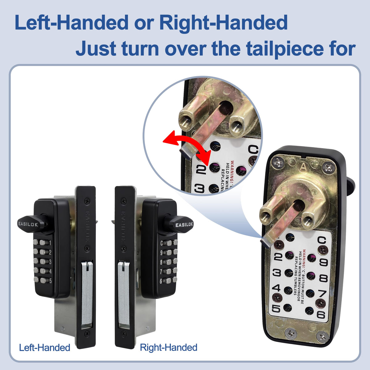 Keyless Keypad Storefront Door Lock Mechanical Commercial Lock