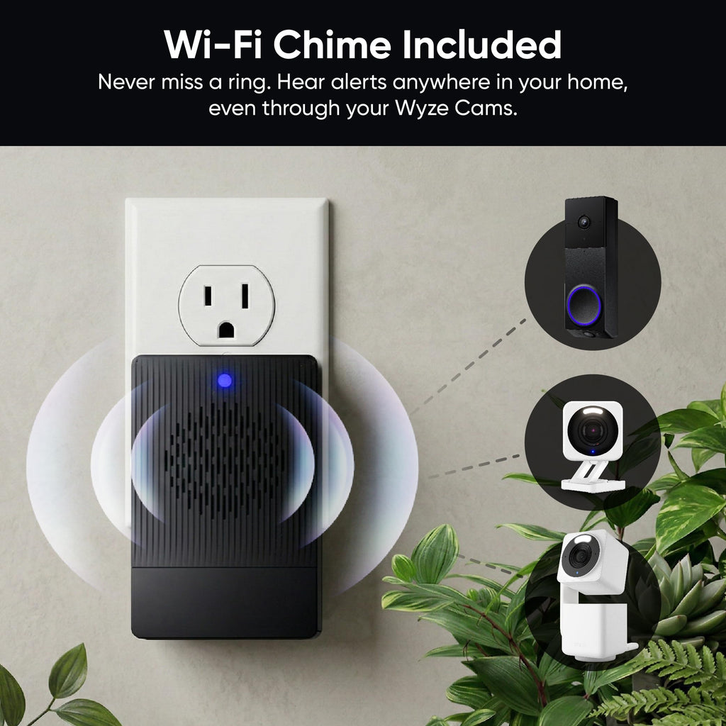 WYZE Wireless Duo Cam Doorbell Camera Video Doorbell w Wi-Fi Chime, 2K HD