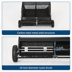 48-Inch Lawn Sweeper Tow Behind, Leaf & Grass Collector Yard Sweeper