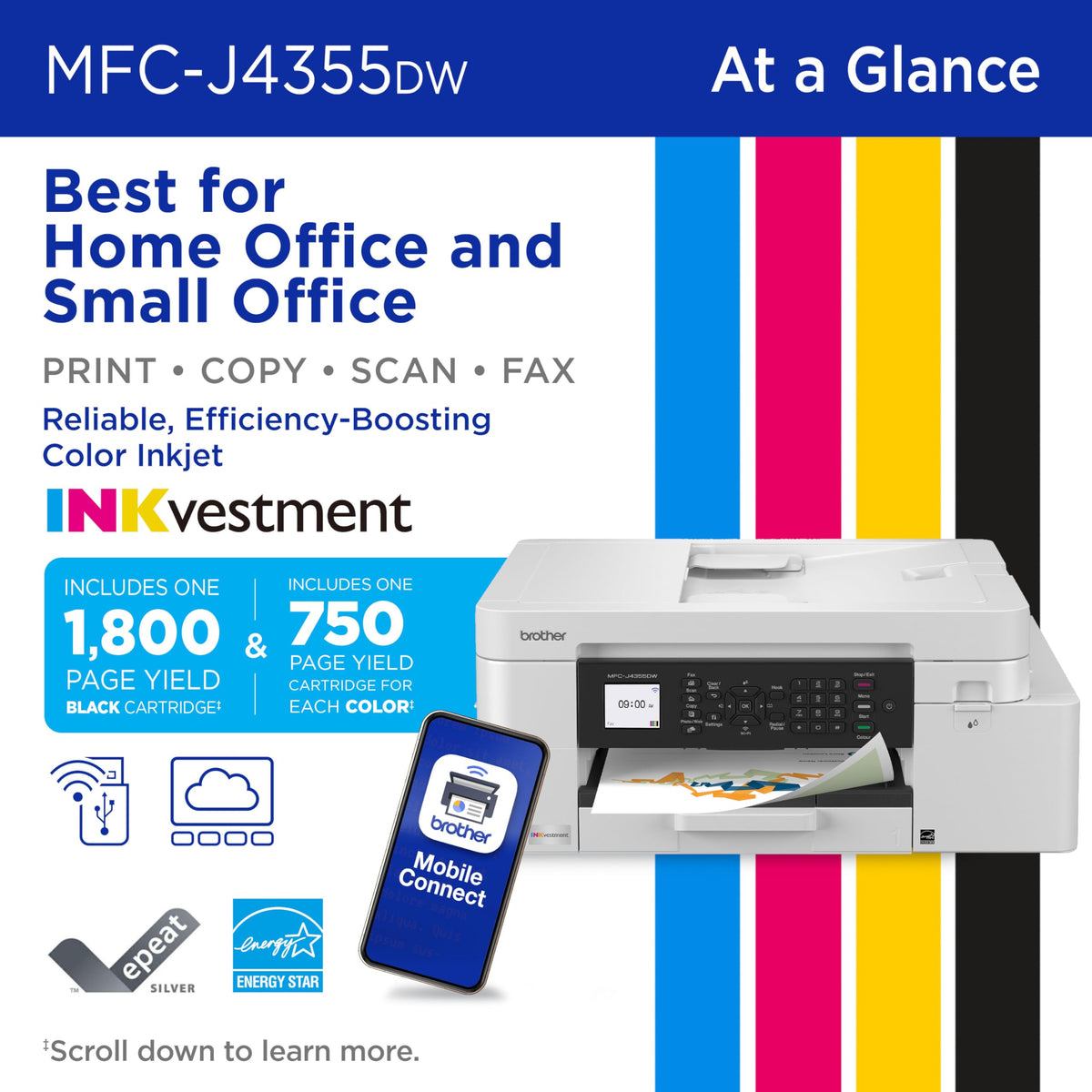 Brother INKvestment 4355 Wireless Color Inkjet Printer