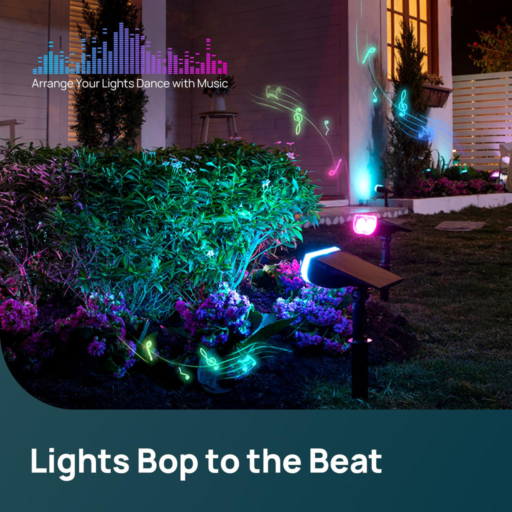 Linkind Smart Solar Spot Lights Outdoor SL5C, IP67 Halloween Lights Outdoor