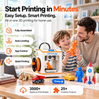 Entina Tina2C 3D Printer for Beginners & Kids, Fully Assembled Mini 3D Printer, 5-Minute Setup, Auto Leveling, WiFi & App Control, 3500+ Models, 25+ DIY Projects, Quiet Printing for Home & STEM