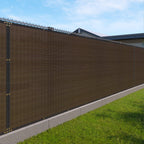 Windscreen4less Fence Privacy Screen 9' x 17' Heavy Duty Windscreen Fencing Mesh Fabric Cover for Patio Garden Backyard Lawn Carport Pool Fence, Light Gray